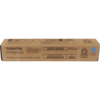 Toshiba Original Toner Cartridge - Cyan (TFC505UC)