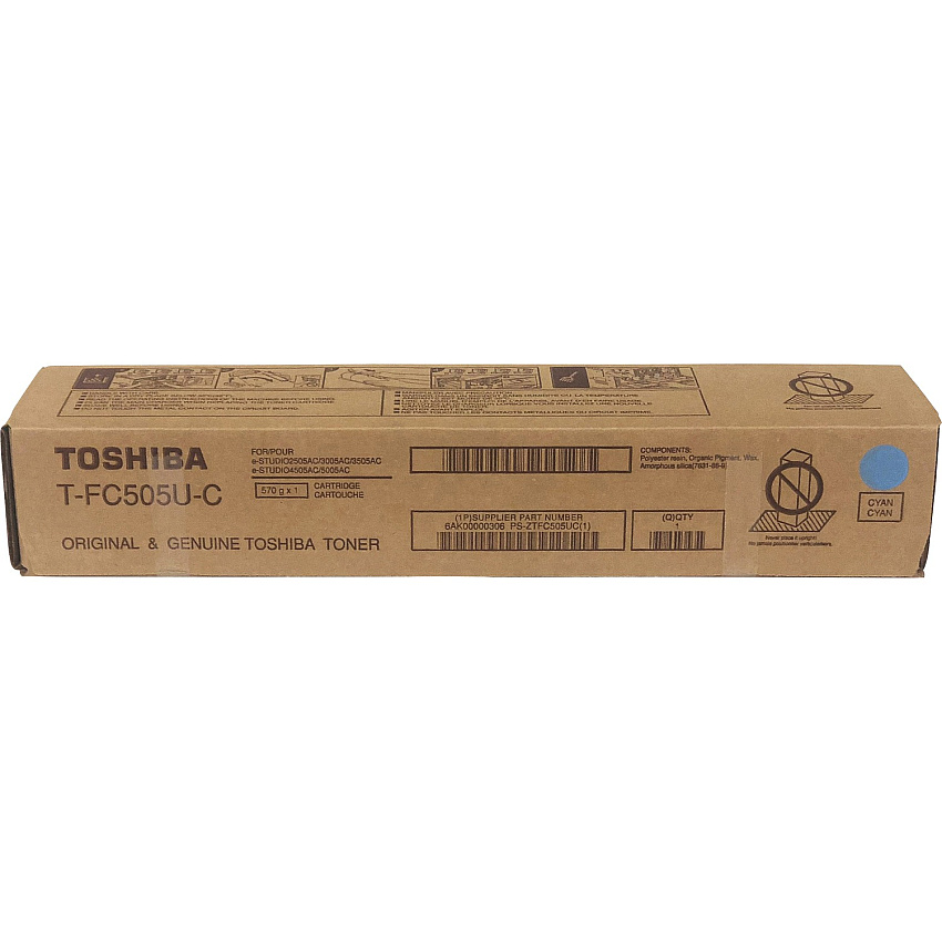 Toshiba Original High Yield Laser Toner Cartridge - Cyan - 1 Each (TOSTFC505UC)