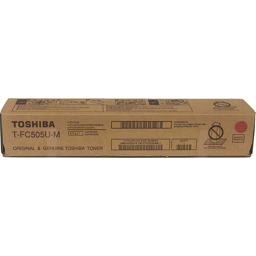Toshiba Original High Yield Laser Toner Cartridge - Magenta - 1 Each (TOSTFC505UM)