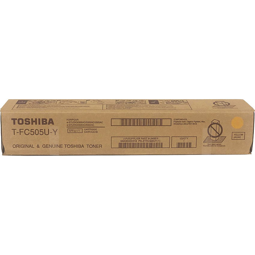 Toshiba Original High Yield Laser Toner Cartridge - Yellow - 1 Each (TOSTFC505UY)