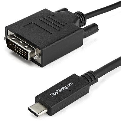 StarTech Cable - Usb-c Dvi - Black - 3.3 Ft/1 M (CDP2DVIMM1MB)
