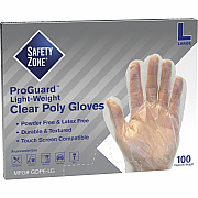 Safety Zone Clear Powder Free Polyethylene Gloves (SZNGDPELG)