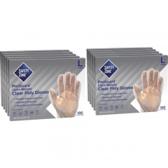 Safety Zone Clear Powder Free Polyethylene Gloves (GDPELG)