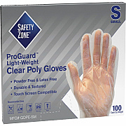 Safety Zone Clear Powder Free Polyethylene Gloves (SZNGDPESM)