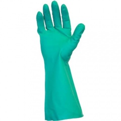 Safety Zone Green Flock Lined Nitrile Gloves (GNGFSM15C)