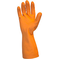 Safety Zone Orange Neoprene Latex Blend Flock Lined Latex Gloves (SZNGRFOMD1SF)