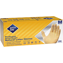 Safety Zone Powder Free Natural Latex Gloves (SZNGRPRMD1T8)