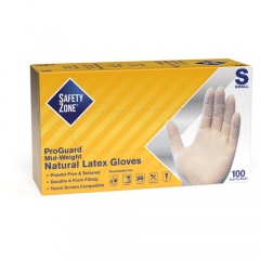 Safety Zone Powder Free Natural Latex Gloves (GRPRSM1T)