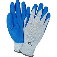 Safety Zone Blue/Gray Coated Knit Gloves (SZNGRSLXL)