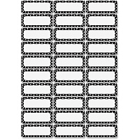 Ashley Dry Erase Black/White Dots Nameplate Magnets (ASH10080)