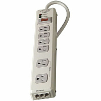 Belkin 6 Outlet Metal Surge Protector with 6ft Power Cord -1240 Joules - Beige (BLKF9H62006MTL)