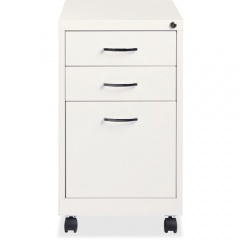Lorell White 3-drawer Mobile Pedestal File (21028)