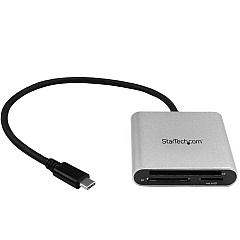 StarTech Usb 3.0 Flash Memory Multi-card Reader / Writer W/ Usb-c - Sd, Microsd & Compactflash Card Reader W/ Integrated Usb-c Cable - Multi-card Flash Reader (FCREADU3C)