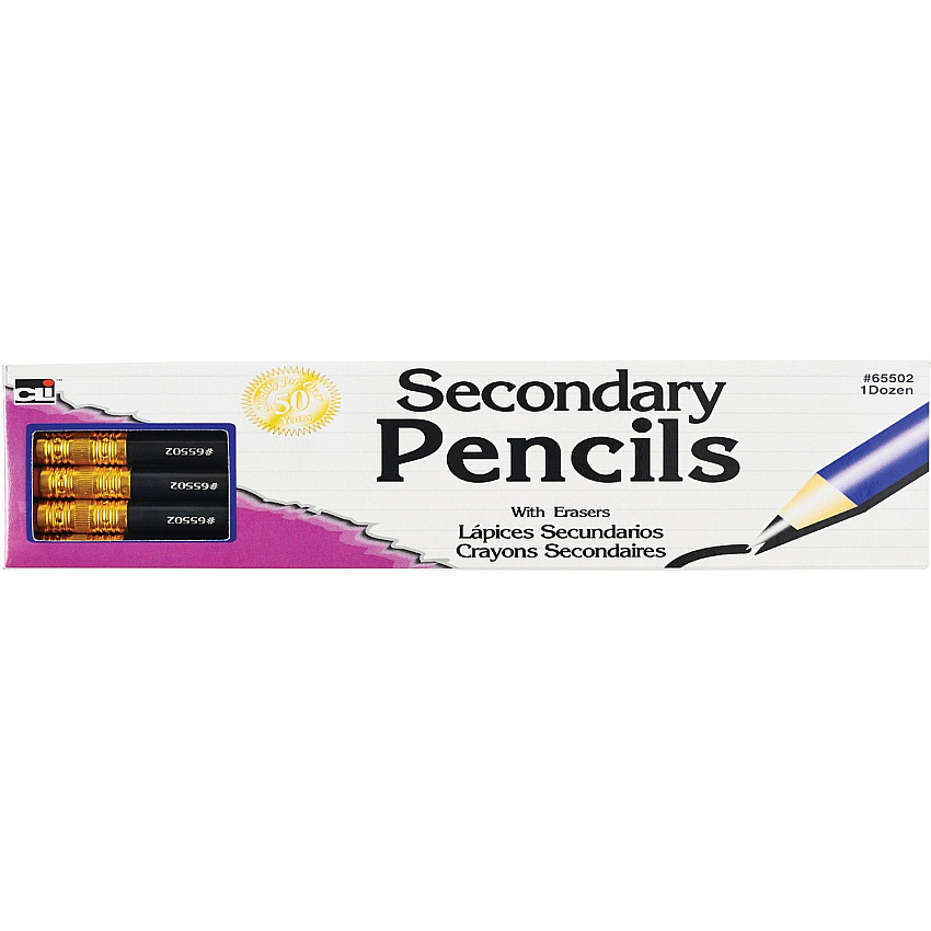 CLI Secondary Pencils with Eraser (LEO65502)