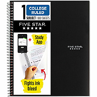 Five Star College Ruled 1-subject Notebook (MEA72057)