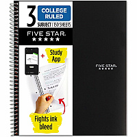 Five Star College Ruled 3 - subject Notebook - Letter (MEA72069)