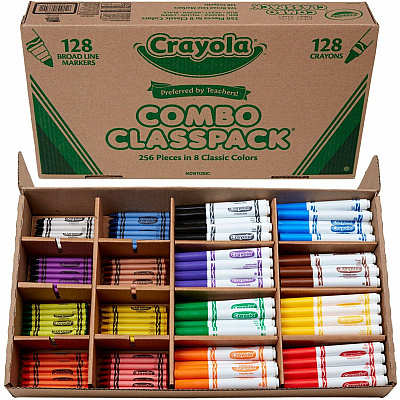 Crayola 8-Color Crayons/Markers Combo Classpack (CYO523349)