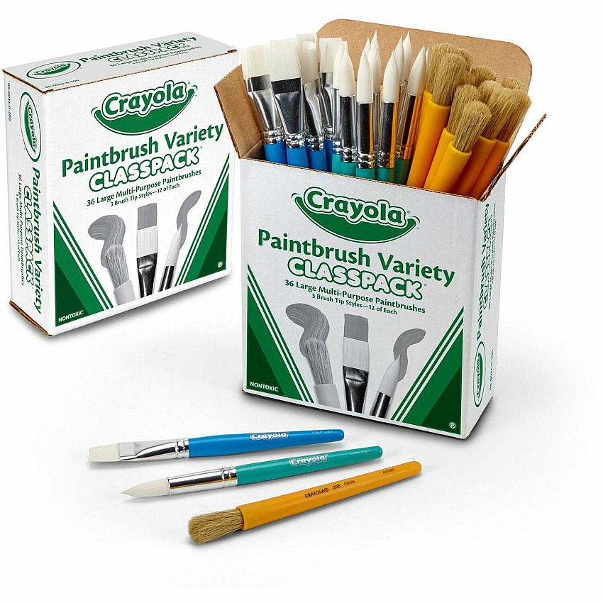 Crayola 3-Tip Paintbrush Variety Classpack (CYO050036)