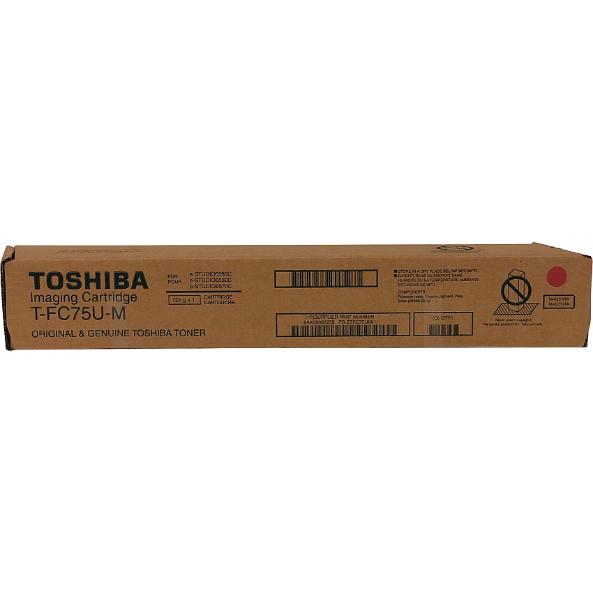 Toshiba Original Standard Yield Laser Toner Cartridge - Magenta - 1 Each (TOSTFC75UM)