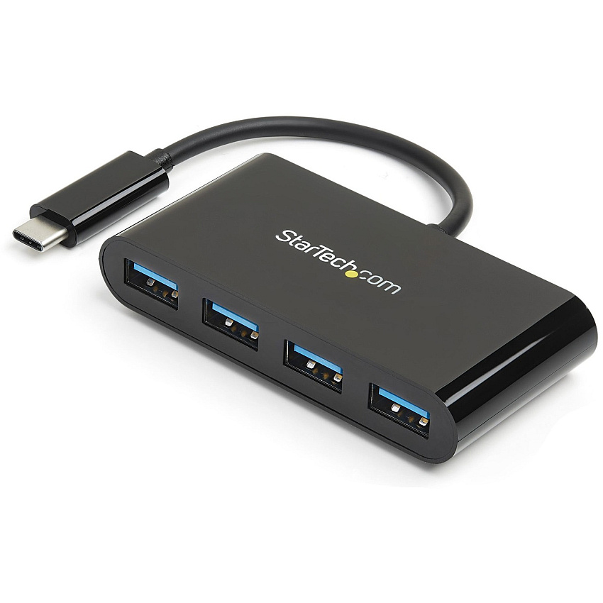 StarTech 4 Port Usb C Hub - Usb-c To 4x Usb-a - Usb 3.0 Hub (5gbps) - Bus Powered (HB30C4AB)