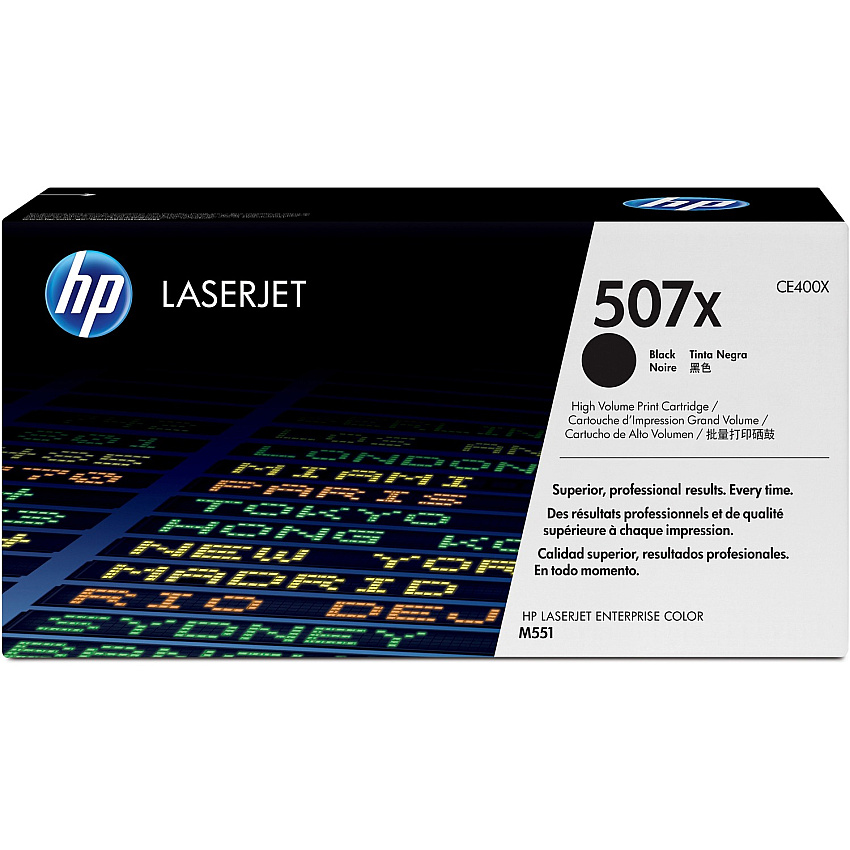 HP 507X (HEWCE400X) Original Laser Toner Cartridge - Single Pack - Black - 1 Each