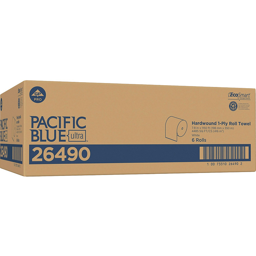 Pacific Blue Ultra High-Capacity Recycled Paper Towel Rolls (GPC26490)