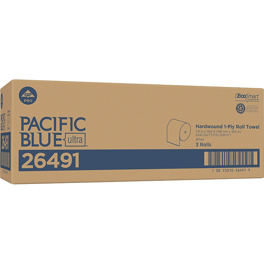 Pacific Blue Ultra High-Capacity Recycled Paper Towel Rolls (GPC26491)