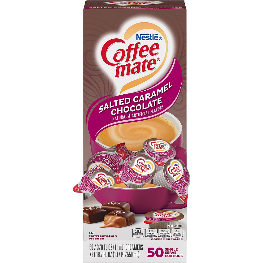 Coffee-mate Coffee-mate Salted Caramel Chocolate Liquid Coffee Creamer Singles (NES77197)