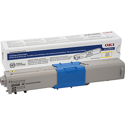 Oki Original LED Toner Cartridge - Yellow - 1 Each (OKI46508701)