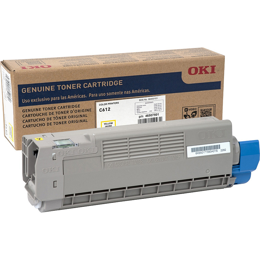 Oki Original LED Toner Cartridge - Yellow - 1 Each (OKI46507501)