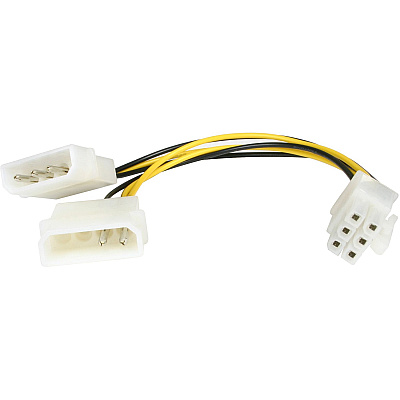 StarTech 6" Lp4 To 6 Pin Pcie Power Cable Adapter (LP4PCIEXADAP)