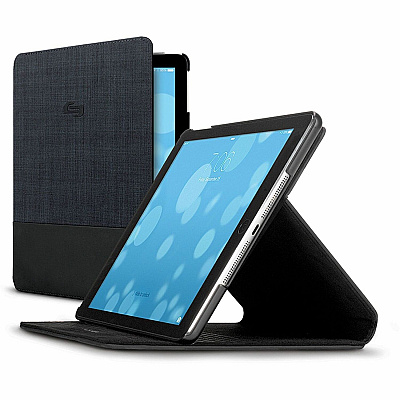 Solo Velocity Carrying Case Apple iPad Air, iPad Air 2 Tablet - Navy (USLIPD20265)