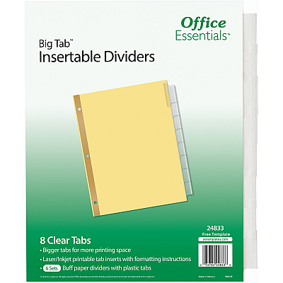 Avery Office Essentials Big Tab Insertable Dividers (24833)