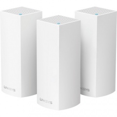 Linksys Velop Intelligent Mesh WiFi System- Tri-Band- 3-Pack White (AC2200) (WHW0303)