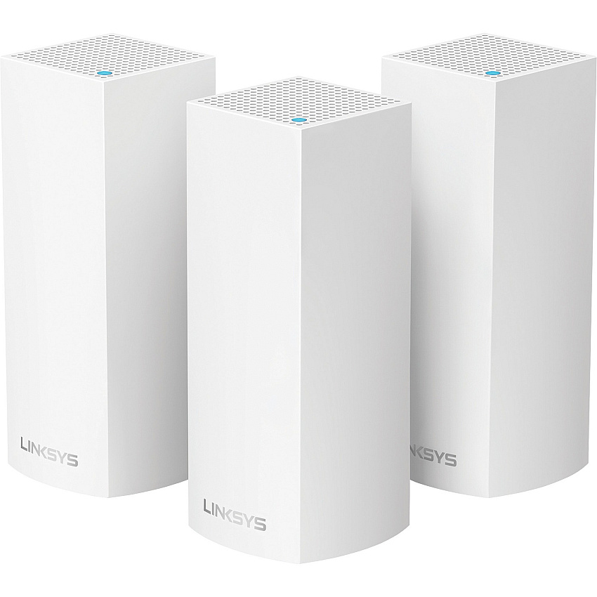 Linksys Velop Intelligent Mesh WiFi System- Tri-Band- 3-Pack White (AC2200) (LNKWHW0303)