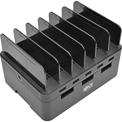 Tripp Lite 5-Port USB Charging Station with Built-In Device Storage, 12V 4A (48W) USB Charger Output (U280005ST)