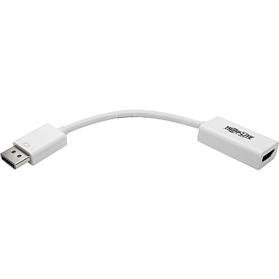 Tripp Lite DisplayPort to HDMI Active Adapter Video Converter (M/F), 4K 60 Hz, DP 1.2, HDCP 2.2, 6 in. (P13606NH2V2)