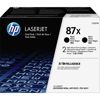 HP 87X (HEWCF287XD) Original High Yield Laser Toner Cartridge - Black - 2 / Carton