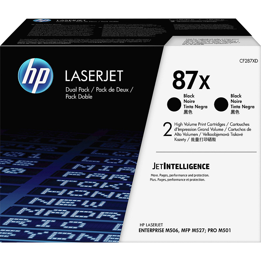 HP 87X (HEWCF287XD) Original High Yield Laser Toner Cartridge - Black - 2 / Carton