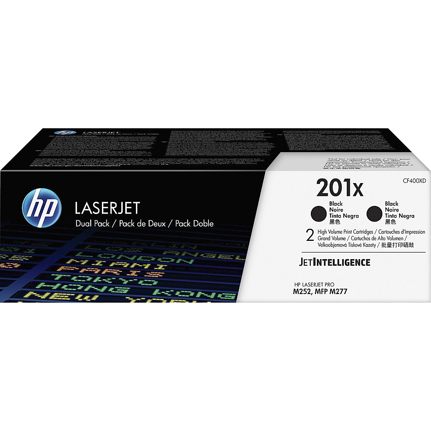 HP 201X (HEWCF400XD) Original High Yield Laser Toner Cartridge - Black - 2 / Carton