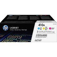 HP 410A (HEWCF251AM) Original Standard Yield Laser Toner Cartridge - Cyan, Magenta - 3 / Carton