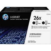 HP 26X (HEWCF226XD) Original High Yield Laser Toner Cartridge - Black - 2 / Carton