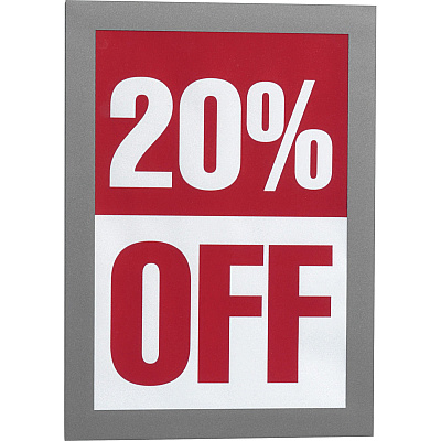 Durable DURAFRAME Self-Adhesive Magnetic Half-Letter Sign Holder (DBL491323)