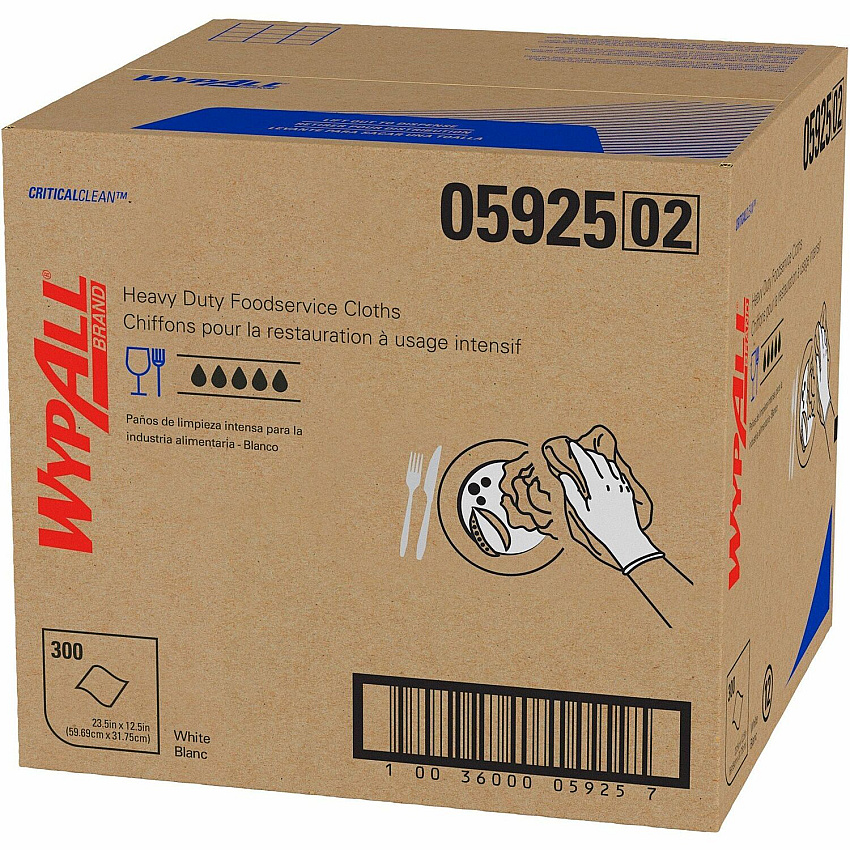 Wypall CriticalClean Heavy Duty Foodservice Cloths (KCC05925)