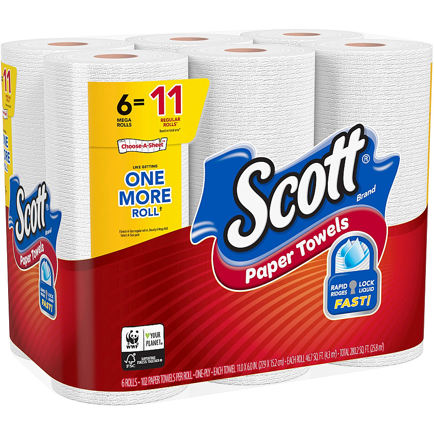 Scott Choose-A-Sheet Paper Towels - Mega Rolls (KCC16447)