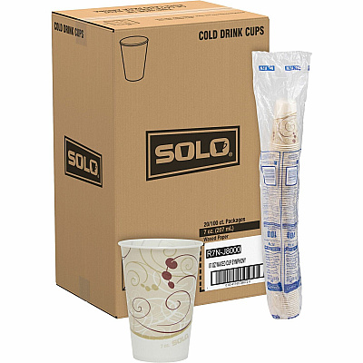 Solo 7 oz Waxed Paper Cold Cups (SCCR7NJ8000)