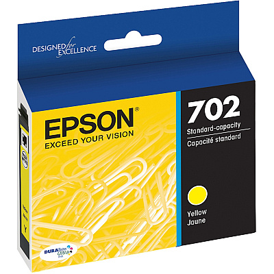 Epson DURABrite Ultra T702 Original Standard Yield Inkjet Ink Cartridge - Yellow - 1 Each (EPST702420S)