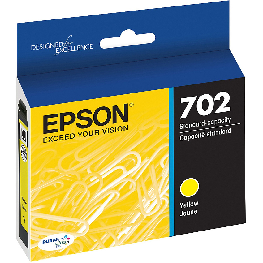 Epson DURABrite Ultra T702 Original Standard Yield Inkjet Ink Cartridge - Yellow - 1 Each (EPST702420S)