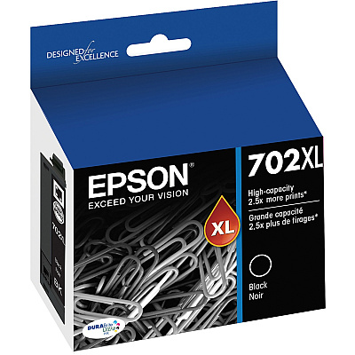 Epson DURABrite Ultra T702XL Original High Yield Inkjet Ink Cartridge - Black - 1 Each (EPST702XL120S)