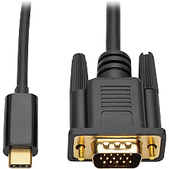 Tripp Lite USB-C to VGA Active Adapter Cable (M/M), Black, 6 ft. (1.8 m) (U444006V)
